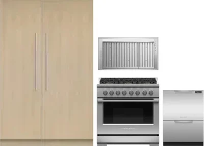 5 Piece Package Includes Refrigerator, Freezer, Range, Hood And Dishwasher